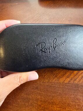 Ray Ban Sunglasses Case Black Hard Shell Clamshell Eyeglass Case. GUC. Authentic